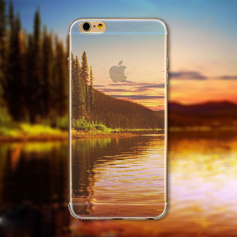 iPhone 5/5s Slikovni silikonski etui - sproščujoče jezero