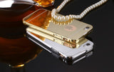 Elegantni aluminijasti zrcalni ovitek - Apple iPhone 5/5s/5c/SE - Zlat