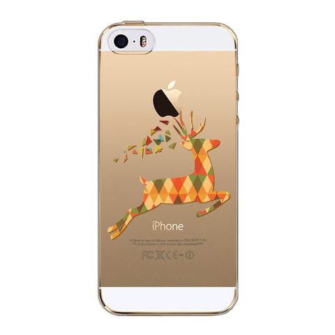 iPhone 5/5s Božični silikonski etui - Jelenček