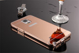 Elegantni aluminijast zrcalni ovitek Samsung Note 4 - Roza Zlato