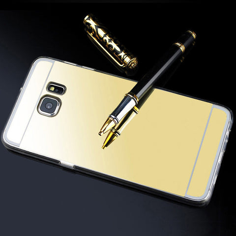 Samsung Galaxy S6 Edge Plus Ovitek, Zrcalo - Zlat