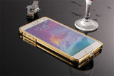 Elegantni aluminijast zrcalni ovitek Samsung Note 4 - Zlat