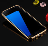 Elegantni aluminijast zrcalni ovitek Samsung S7 Edge - Zlat