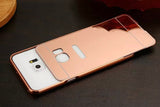 Elegantni aluminijast zrcalni ovitek Samsung S6 Edge - Zlato Roza