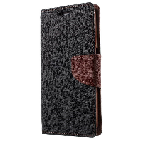 Moderna barvna torbica za telefon Samsung Galaxy S6 Edge - Črno-rjava