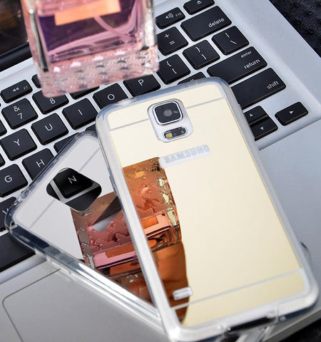 Samsung Galaxy S5 Ovitek, Zrcalo - Zlat