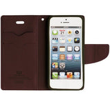 Moderna barvna torbica za telefon iPhone 5/5s - Črno-rjava