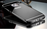 Elegantni aluminijast zrcalni ovitek Samsung S6 - Črn