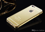 Elegantni aluminijasti zrcalni ovitek - Apple iPhone 5/5s/5c/SE - Zlat