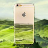 iPhone 6/6s Slikovni silikonski etui - Zelena pokrajina