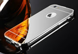 Elegantni aluminijast zrcalni ovitek iPhone 6/6s - Srebrn