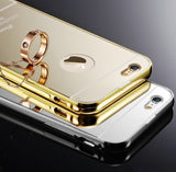 Elegantni aluminijast zrcalni ovitek iPhone 6/6s - Zlat