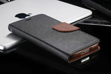 Moderna barvna torbica za telefon Samsung Galaxy S5 - Črno-rjava