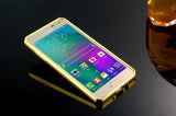 Elegantni aluminijast zrcalni ovitek Samsung J3 2016 - Zlat