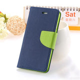 Moderna barvna torbica za telefon iPhone 6/6s - Modro-zelena