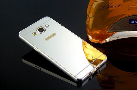Elegantni aluminijast zrcalni ovitek Samsung A5  2015 - Srebrn