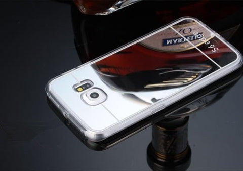 Samsung Galaxy S6 Edge Ovitek, Zrcalo - Srebrn