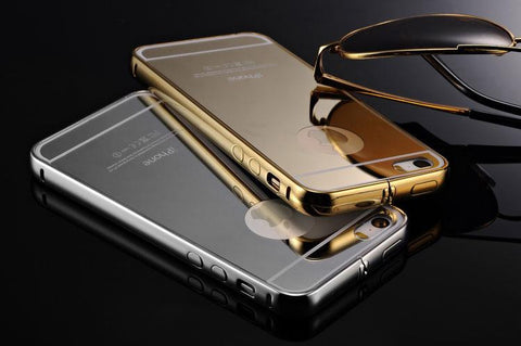 Elegantni aluminijast zrcalni ovitek iPhone 7 PLUS - Srebrn