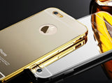 Elegantni aluminijast zrcalni ovitek iPhone 6/6s Plus - Srebrn