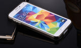 Elegantni aluminijast zrcalni ovitek Samsung S5 - Črn