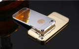 Elegantni aluminijasti zrcalni ovitek - Apple iPhone 5/5s/5c/SE - Srebrn