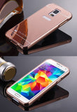 Elegantni aluminijast zrcalni ovitek Samsung S5 - Roza Zlato