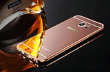 Elegantni aluminijast zrcalni ovitek Samsung S6 Edge Plus - Zlato Roza