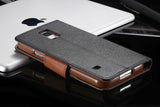 Moderna barvna torbica za telefon Samsung Galaxy S5 - Črno-rjava