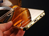Elegantni aluminijast zrcalni ovitek Samsung S6 Edge Plus - Črn