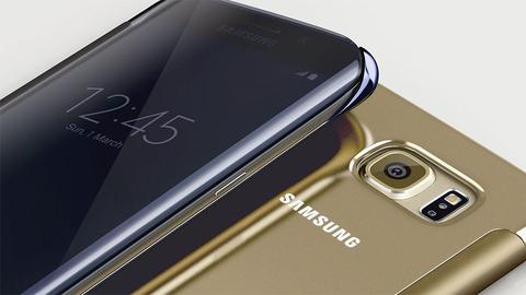 Inteligentni ovitek za Samsung S6 - Zlat