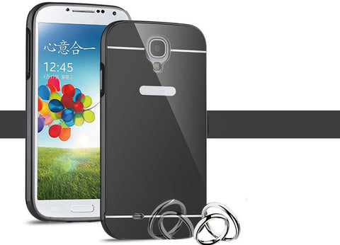 Elegantni aluminijast zrcalni ovitek Samsung S4 - Črn