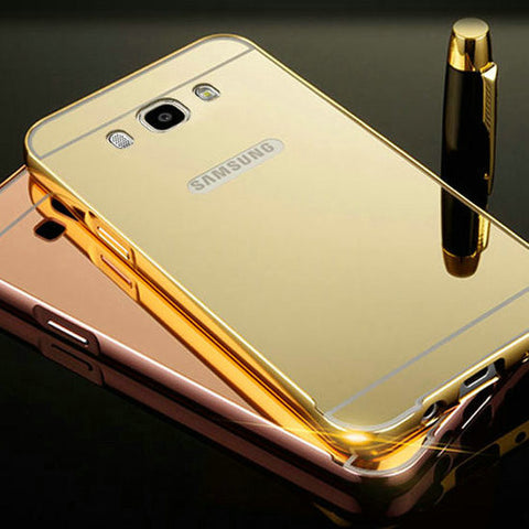 Elegantni aluminijast zrcalni ovitek Samsung A5 2017 - Rose Gold