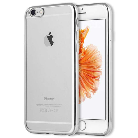 Elegantni silikonski etui iPhone 5/5s - Srebrn