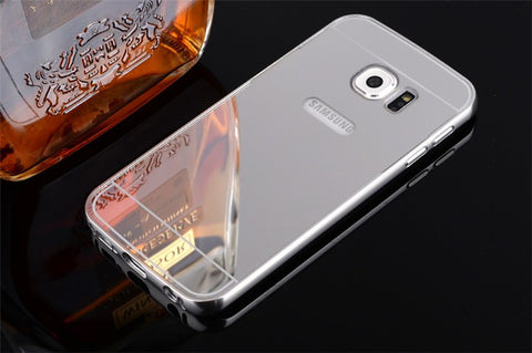 Elegantni aluminijast zrcalni ovitek Samsung S8 Plus - Srebrn