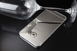 Elegantni aluminijast zrcalni ovitek Samsung S6 Edge Plus - Srebrn