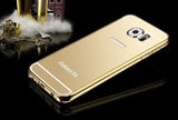 Elegantni aluminijast zrcalni ovitek Samsung S6 - Zlat