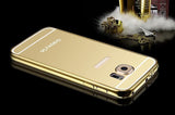 Elegantni aluminijast zrcalni ovitek Samsung S6 - Zlat