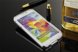 Elegantni aluminijast zrcalni ovitek Samsung S5 - Srebrn