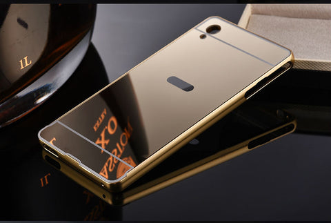 Elegantni aluminijast zrcalni ovitek Sony Xperia Z3 - Zlat