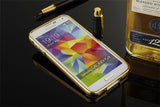 Elegantni aluminijast zrcalni ovitek Samsung S5 - Zlat