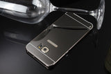 Elegantni aluminijast zrcalni ovitek Samsung S6 Edge Plus - Črn