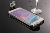 Elegantni aluminijast zrcalni ovitek Samsung Note 4 - Črn