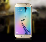 Elegantni aluminijast zrcalni ovitek Samsung S6 Edge - Zlat