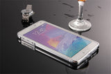 Elegantni aluminijast zrcalni ovitek Samsung Note 4 - Srebrn