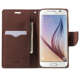 Moderna barvna torbica za telefon Samsung Galaxy S6 - Črno-rjava