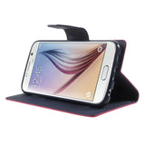 Moderna barvna torbica za telefon Samsung Galaxy S6 Edge - Roza-modro