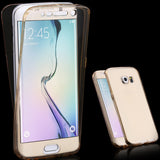 NOVO! Prozoren silikonski ovitek 360 za Samsung Galaxy S6 - Prozoren