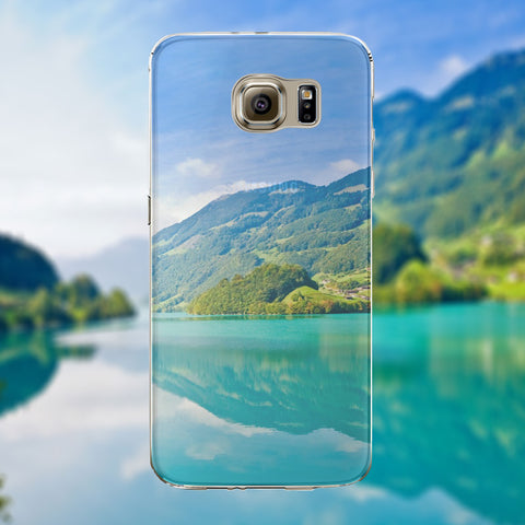 Samsung Galaxy S6 Slikovni silikonski etui - sinje modro jezero