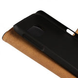 Premium Usnjen Etui - Torbica za telefon Samsung Galaxy S6 Edge - Črn