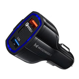 Hitri avto polnilec 3x USB, Type C, Quick Charge 3.0, Wozinsky
